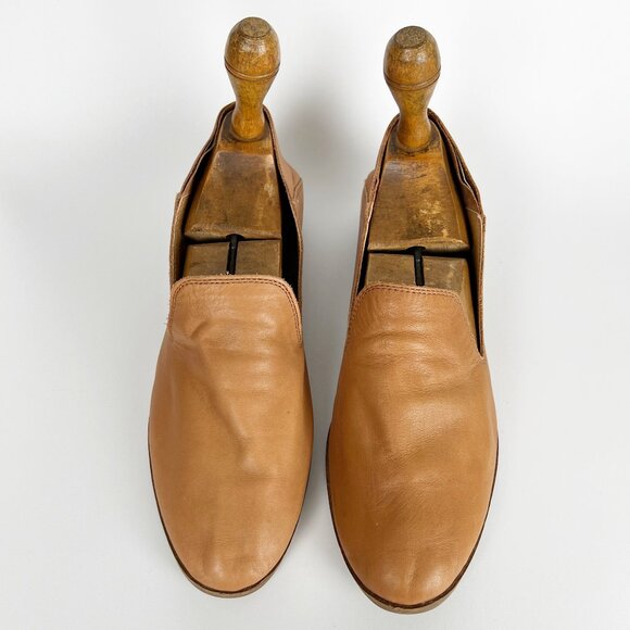 Lucky Brand Cahill Leather Loafer Flats Slip On Mule Sandals Fold Down Back Heel - Picture 4 of 13